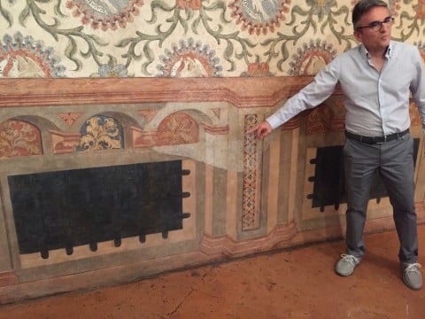 Rocca di Vignola - Achille Lodovisi spiega il ritrovamente degli affreschi originali