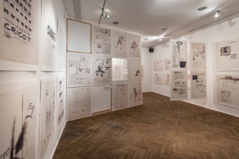 Tadeusz Kantor – Rough Drafts – veduta della mostra presso la Galleria Foksal, Varsavia 2015 - photo Bartosz Górka