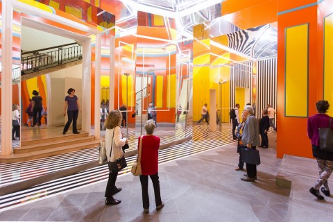 Daniel Buren, Axer Désaxer, Madre, Napoli (foto Amedeo Benestante)