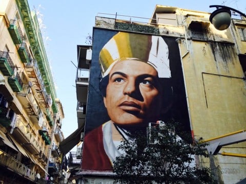 Il San Gennaro di Jorit Agocha a Napoli