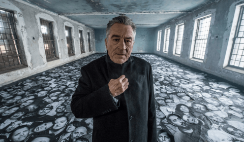 Robert De Niro in Ellis, by JR, 2015