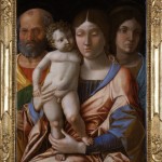 Andrea Mantegna, Sacra Famiglia con una santa, tempera su tela, cm 76x55,5