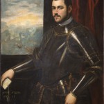 Bottega di Domenico Tintoretto, Ritratto di ammiraglio veneziano, olio su tela, cm 110x89