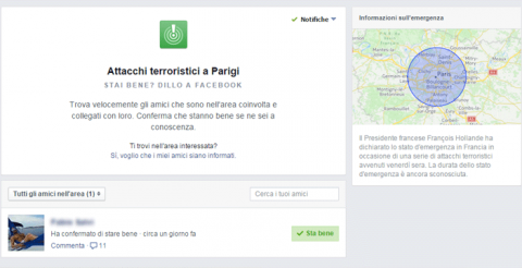 Il Safety Check di Facebook