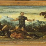 Jacopo Tintoretto, Sansone, olio su tavola, cm 26,5x79