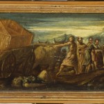 Jacopo Tintoretto, Trasporto dell’arca dell’alleanza, olio su tavola, cm 28x80