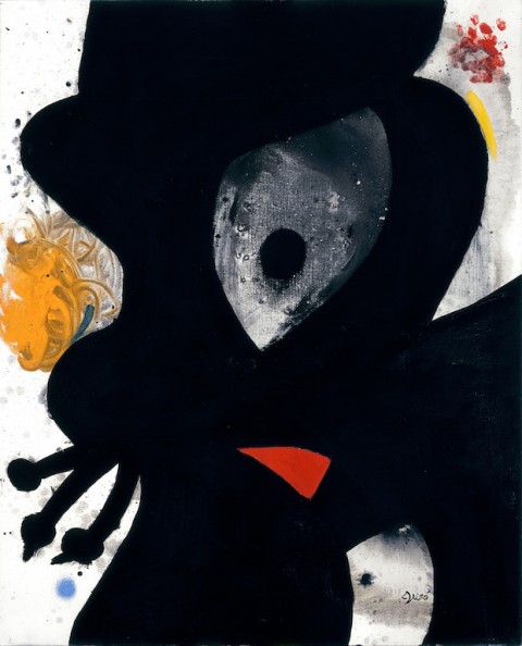 Joan Miró, Tête, 20 luglio 1976 - olio su tela, 100 x 81 cm - Collezione privata - © Joan Miró, by SIAE 2015