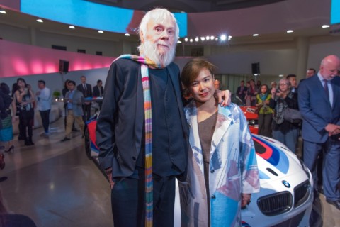 John Baldessari e Cao Fei all'evento di presentazione al Guggenheim di New York (PRNewsFoto/BMW Group)