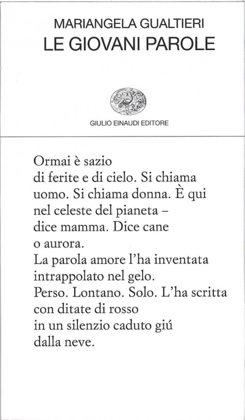 Mariangela Gualtieri, Le giovani parole