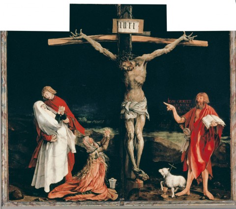Isenheimer Altar. Erste Schauseite, Mitteltafel: Christus am Kreuz.