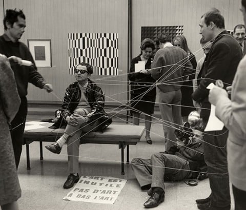 Ugo Nepsolo, performance Fluxus, 1967- GAM, Torino