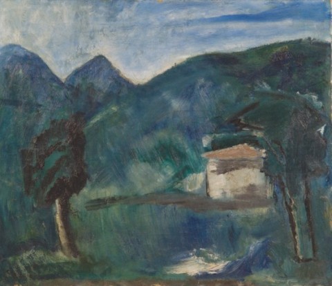 Mario Sironi Paesaggio 1928 olio su tela, cm 60 x 70
