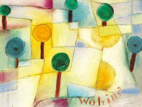 Paul Klee, Hoffmanneske Märchenscene [Scena fiabesca alla Hoffmann], 1921, litografia a colori, 31,6 x 22,9 cm
