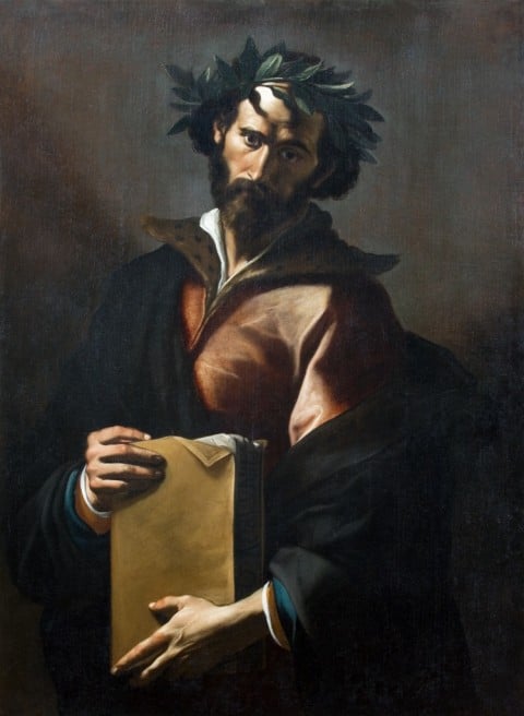 Mattia Preti, Pindaro - collezione privata, olio su tela, cm 127,5 x 95