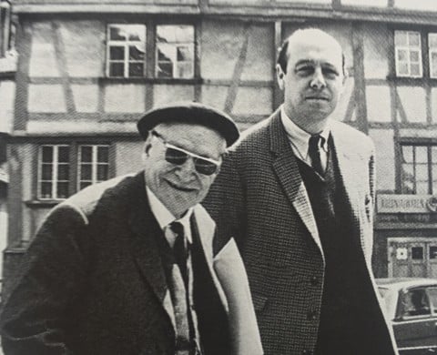 Piero Dorazio con Giuseppe Ungaretti, nel 1966