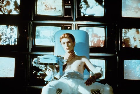 David Bowie in L'uomo che cadde sulla Terra, regia di Nicolas Roeg, 1976, credits Studio Canal