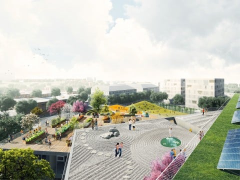 BIG Bjarke Ingels Group, progetto per la Wilson Secondary School di Arlington - Virginia. Credits: BIG