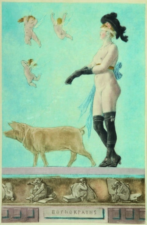 Félicien Rops, Pornokratès, 1878 - © Musée royal de Mariemont - photo M. Lechien