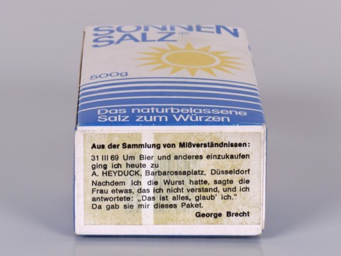 George Brecht, Sonnensalz, 1969