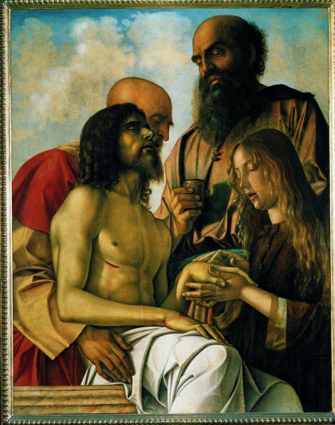 Giovanni Bellini, Compianto, 1473-76, olio su tavola. Musei Vaticani, Città del Vaticano