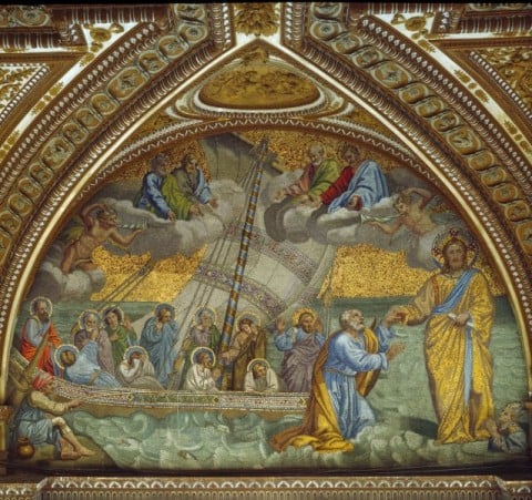 Il Mosaico della navicella, disegnato da Giotto