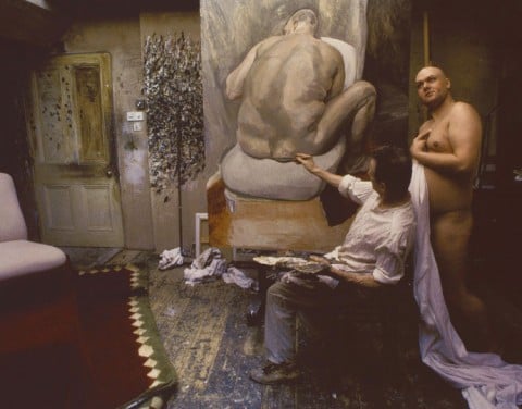 Lucian Freud con Leigh Bowery, 1992