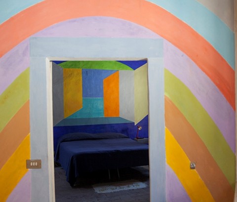 Brian O'Doherty, La Casa Dipinta, Todi, veduta d'installazione, 2015 - photo Miranda Driscoll