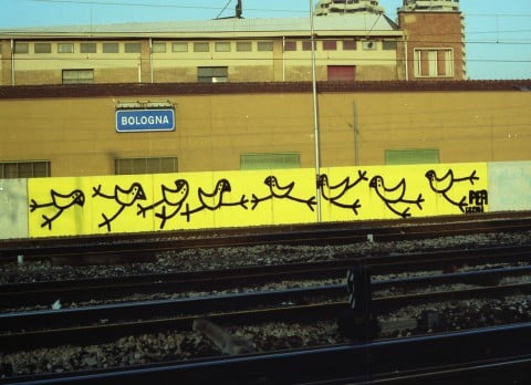 Cuoghi Corsello, PEA BRAIN, stazione di Bologna, 1990 © Cuoghi Corsello