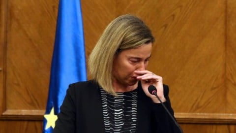 Il pianto di Federica Mogherini