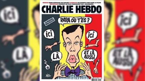 La copertina di Charlie Hebdo sugli attentati a Bruxelles