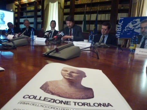 La firma dell'accordo per il Museo Torlonia