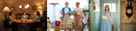 Brooklyn. L'uso psicologico del colore nella tripartita del film.  1. Toni verdi anni '40, spazio claustrofobico;  2. Citazioni Pop, lo spazio si allarga;  3. Pellicola più luminosa, toni chiari, stile glamour, apertura;