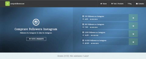 Follower a pagamento su Instagram