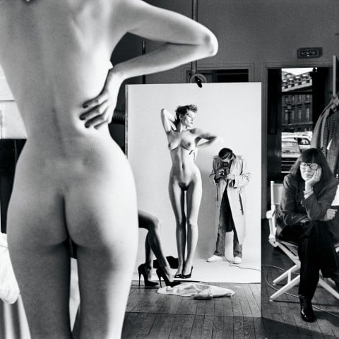 Helmut Newton, Self-Portrait with Wife and Models, Vogue Studio, Paris 1981 © Helmut Newton Estate