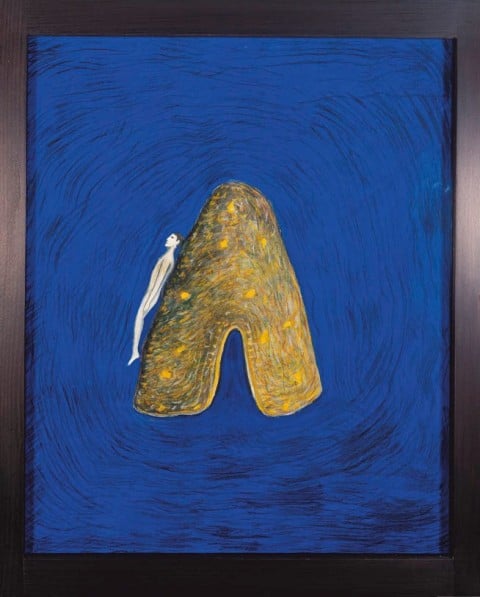 Mimmo PaladinoL'Isola, 1993Mischtechnik auf Leinwand59 x 48,5 cmInv. 2046Foto: Galerie Ropac, Salzburg