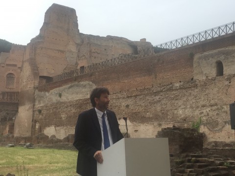 Il Ministro Dario Franceschini alla conferenza stampa di "Par tibi, Roma, nihil"