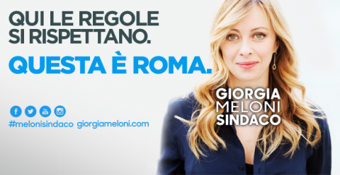 Giorgia Meloni, manifesto amministrative 2016