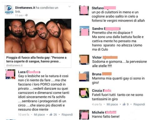 Commenti omofobi ai fatti di Orlando