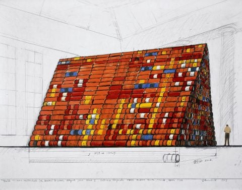 Christo, disegno preparatorio per Mastaba