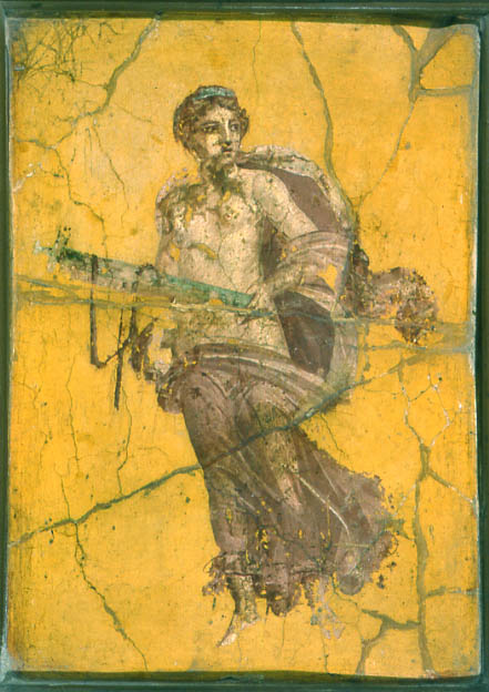 Figura volante con spade, 50- 79 d.C. affresco staccato