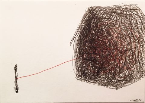 Chiharu Shiota, Follow the line, 2015 - Mimmo Scognamiglio Artecontemporanea, Milano