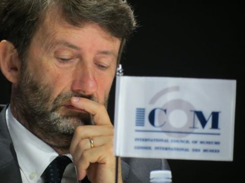 Il ministro Dario Franceschini, ICOM Milano 2016