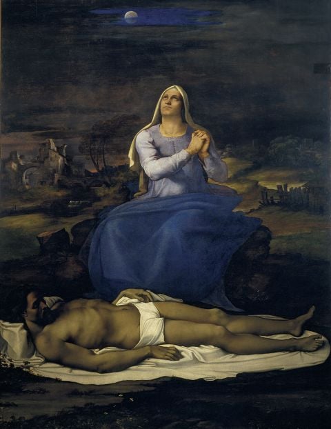 Sebastiano del Piombo (c. 1485-1547): Pieta'. Viterbo, Museo Civico