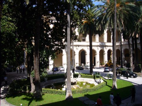 Palazzo Venezia, Roma, il cortile grande da poco riaperto al pubblico