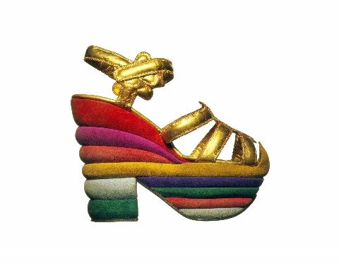 Una creazione di Salvatore Ferragamo, sandalo Raimbow, 1938