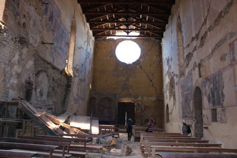 Basilica di San Francesco AMATRICE-Foto Carabinieri Tutela Patrimonio Culturale