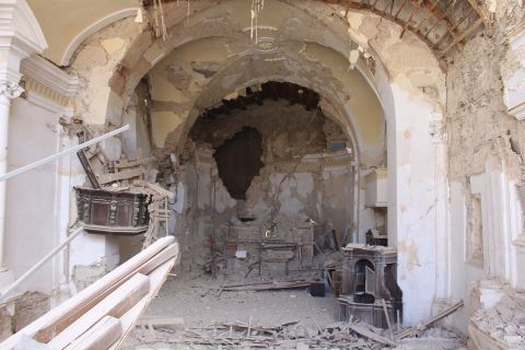 Chiesa di San Giovanni AMATRICE-Foto Carabinieri Tutela Patrimonio Culturale