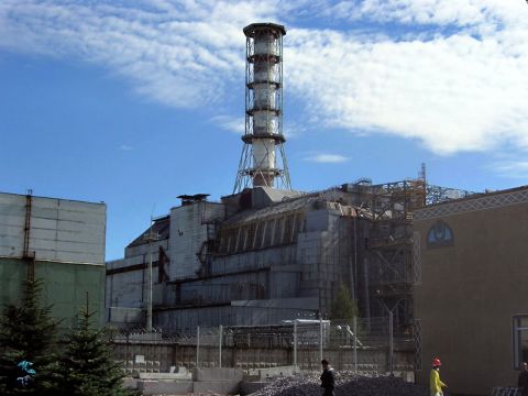 Chernobyl, sarcofago in cemento armato del reattore