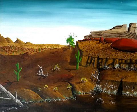 Il dipinto firmato Pete Doige