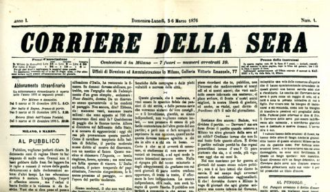 Il primo numero del Corriere della Sera